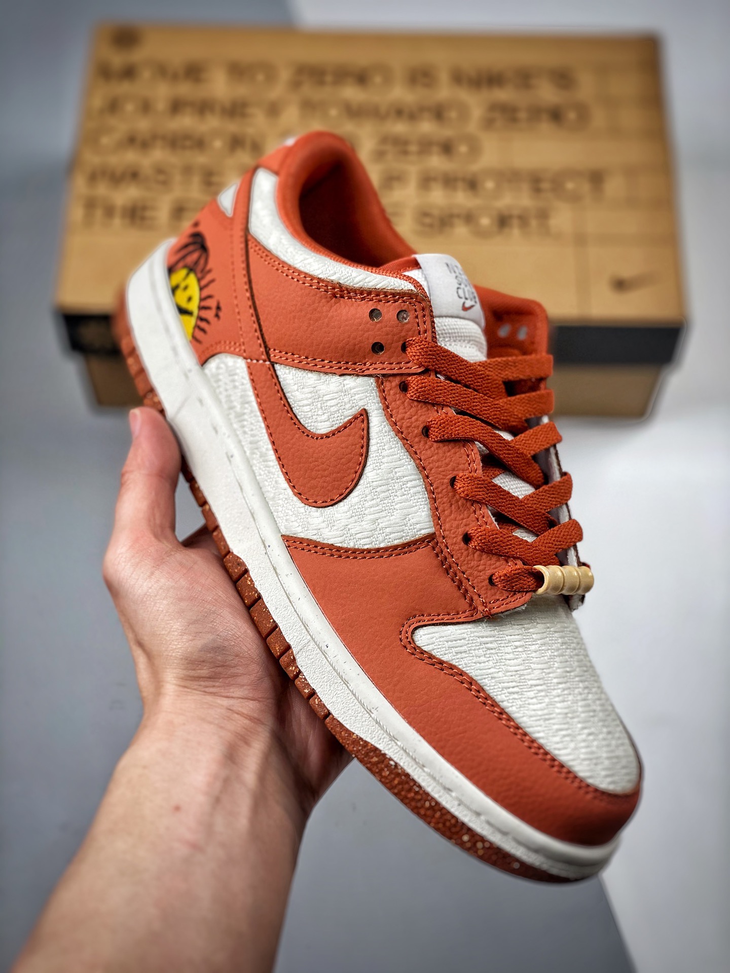 -4 Nk Dunk SB Low blanco y naranja, producción original de fábrica grande, lanzamiento real, material de primera capa o…
