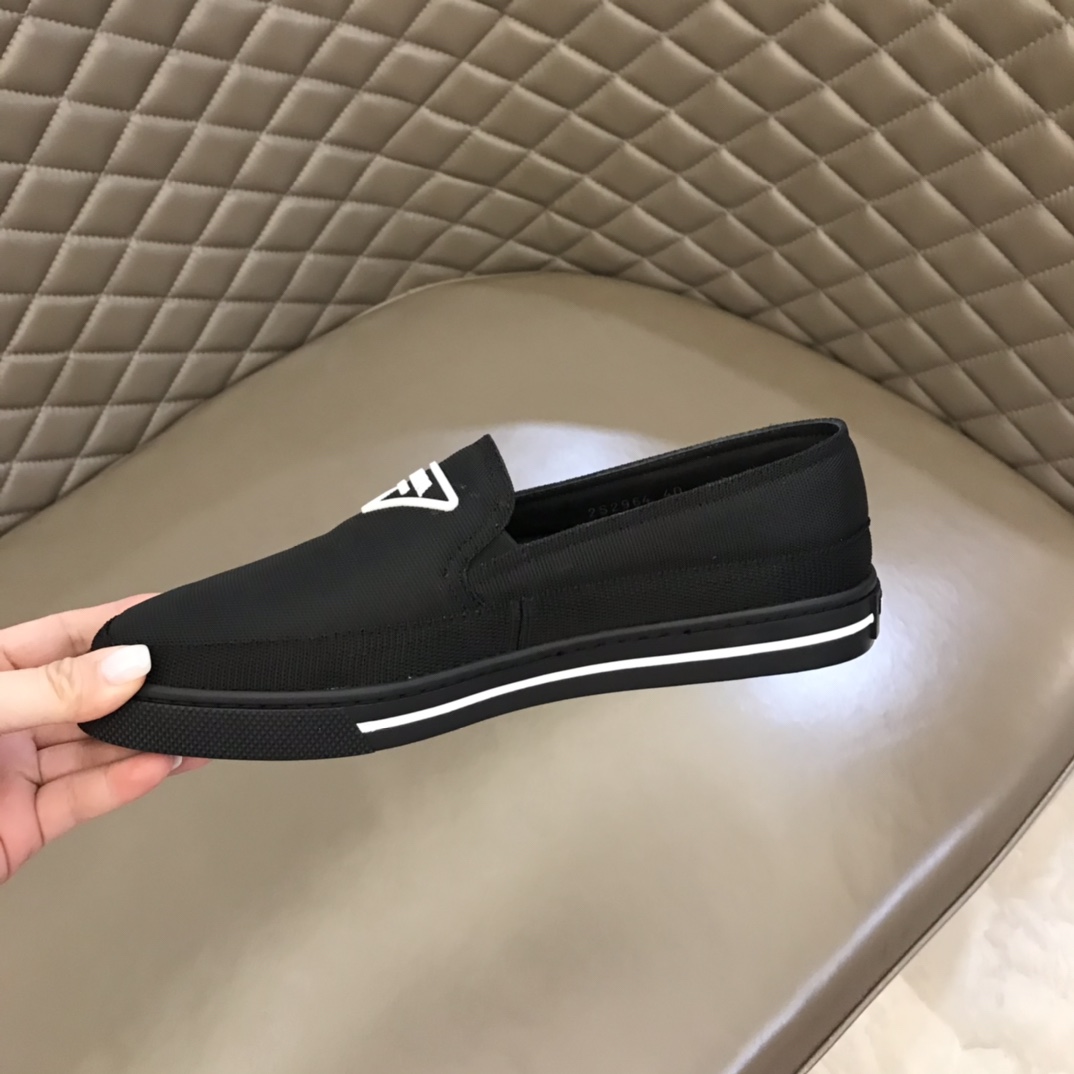 PRADA/普拉达   进口高密度原版尼龙透气男士套脚乐福便鞋