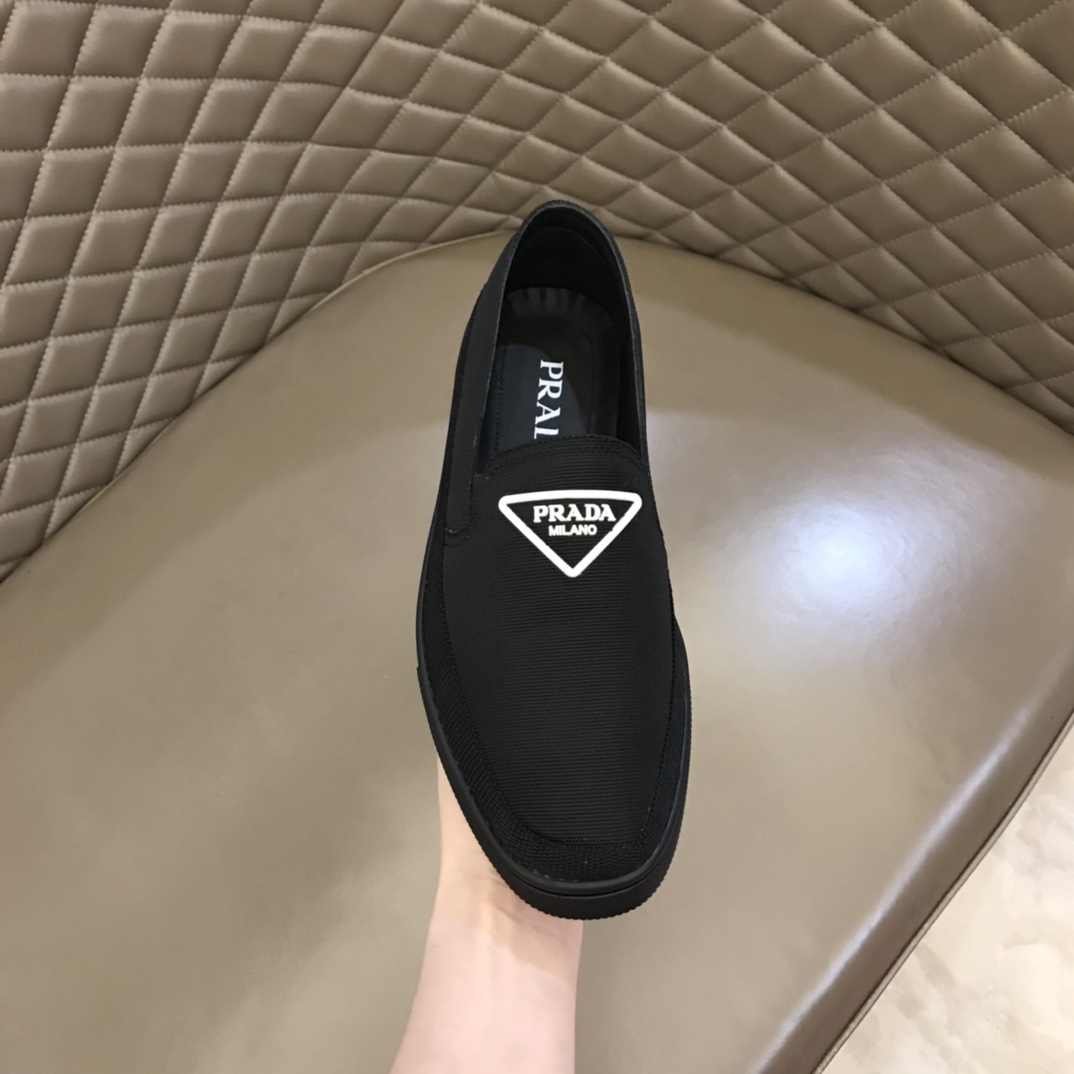 PRADA/普拉达   进口高密度原版尼龙透气男士套脚乐福便鞋