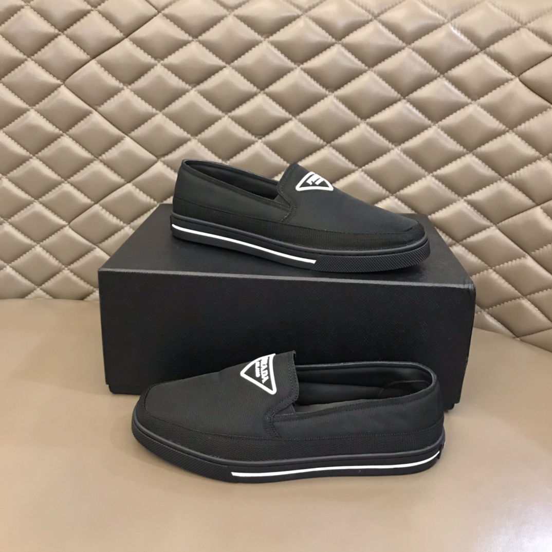 PRADA/普拉达   进口高密度原版尼龙透气男士套脚乐福便鞋