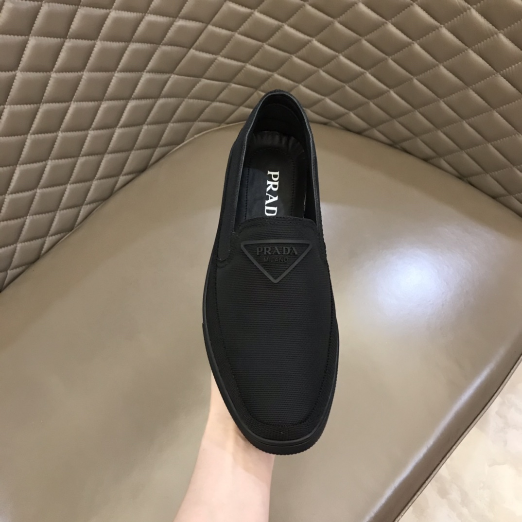PRADA/普拉达 进口高密度原版尼龙透气男士套脚乐福便鞋
