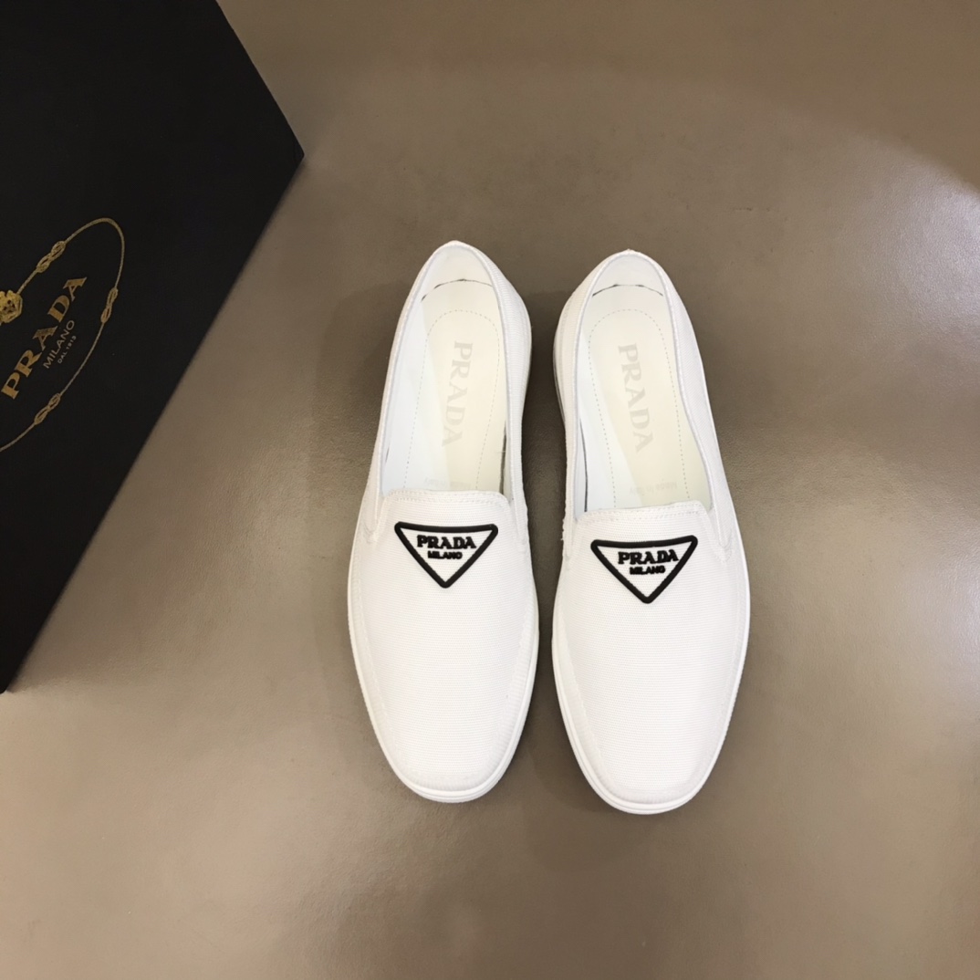 PRADA/普拉达 进口高密度原版尼龙透气男士套脚乐福便鞋