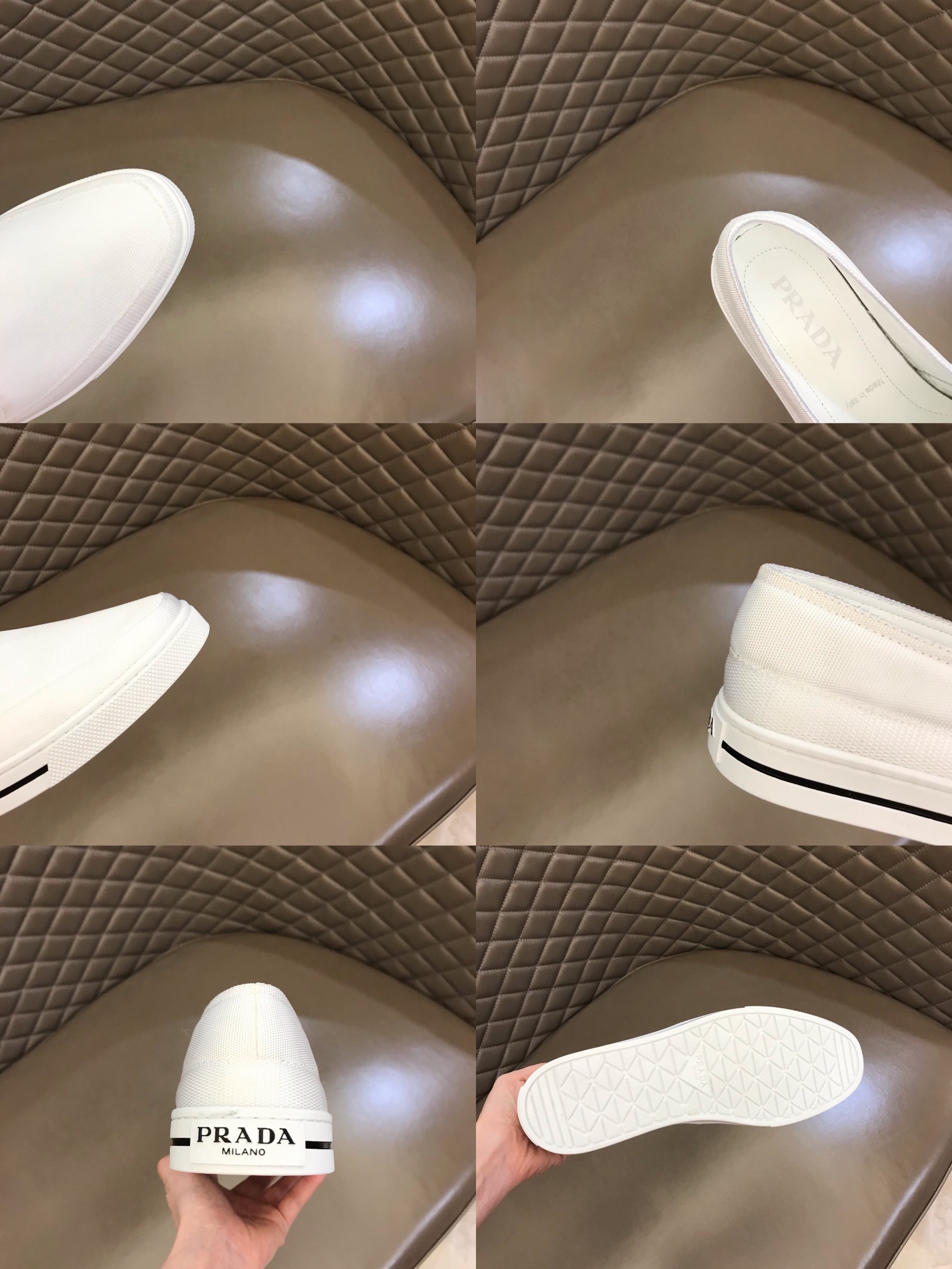 PRADA/普拉达 进口高密度原版尼龙透气男士套脚乐福便鞋