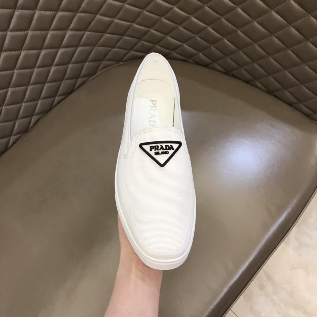 PRADA/普拉达 进口高密度原版尼龙透气男士套脚乐福便鞋