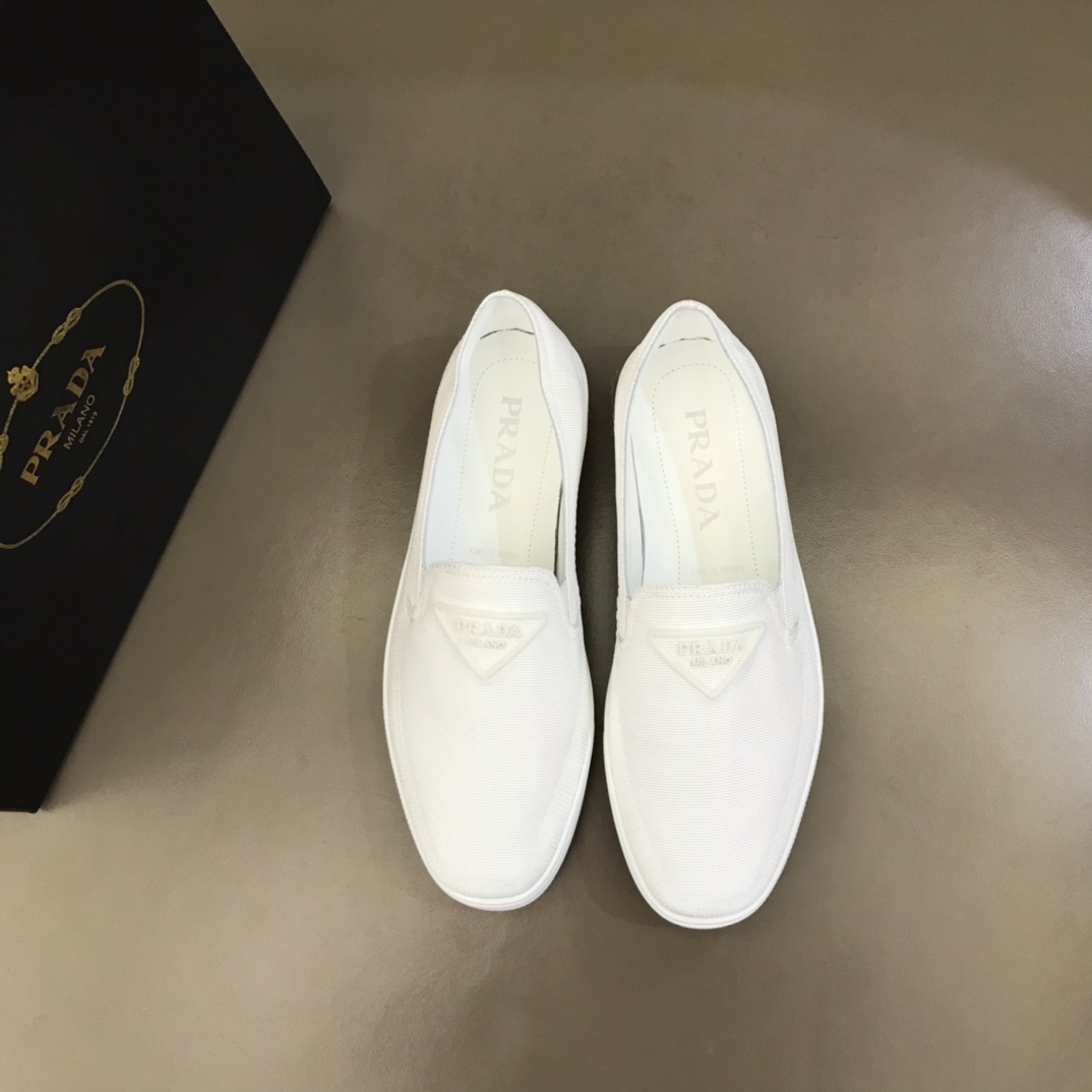 PRADA/普拉达 进口高密度原版尼龙透气男士套脚乐福便鞋