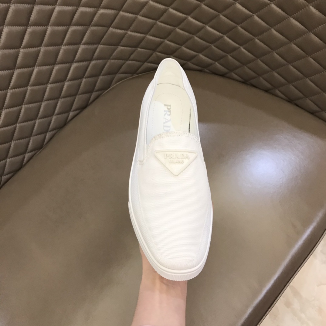 PRADA/普拉达 进口高密度原版尼龙透气男士套脚乐福便鞋