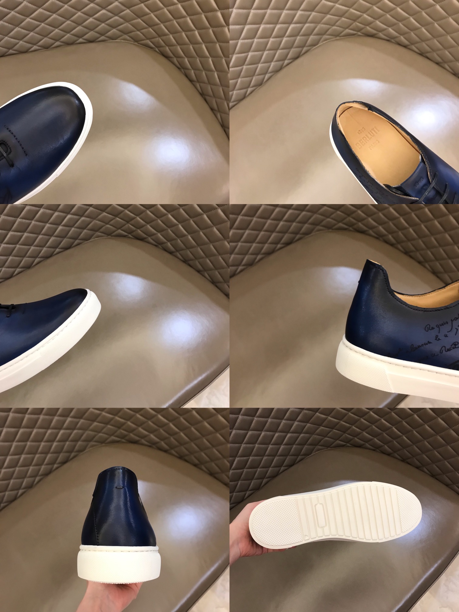 Berlui/布鲁缇布鲁   提手工擦色休闲皮鞋