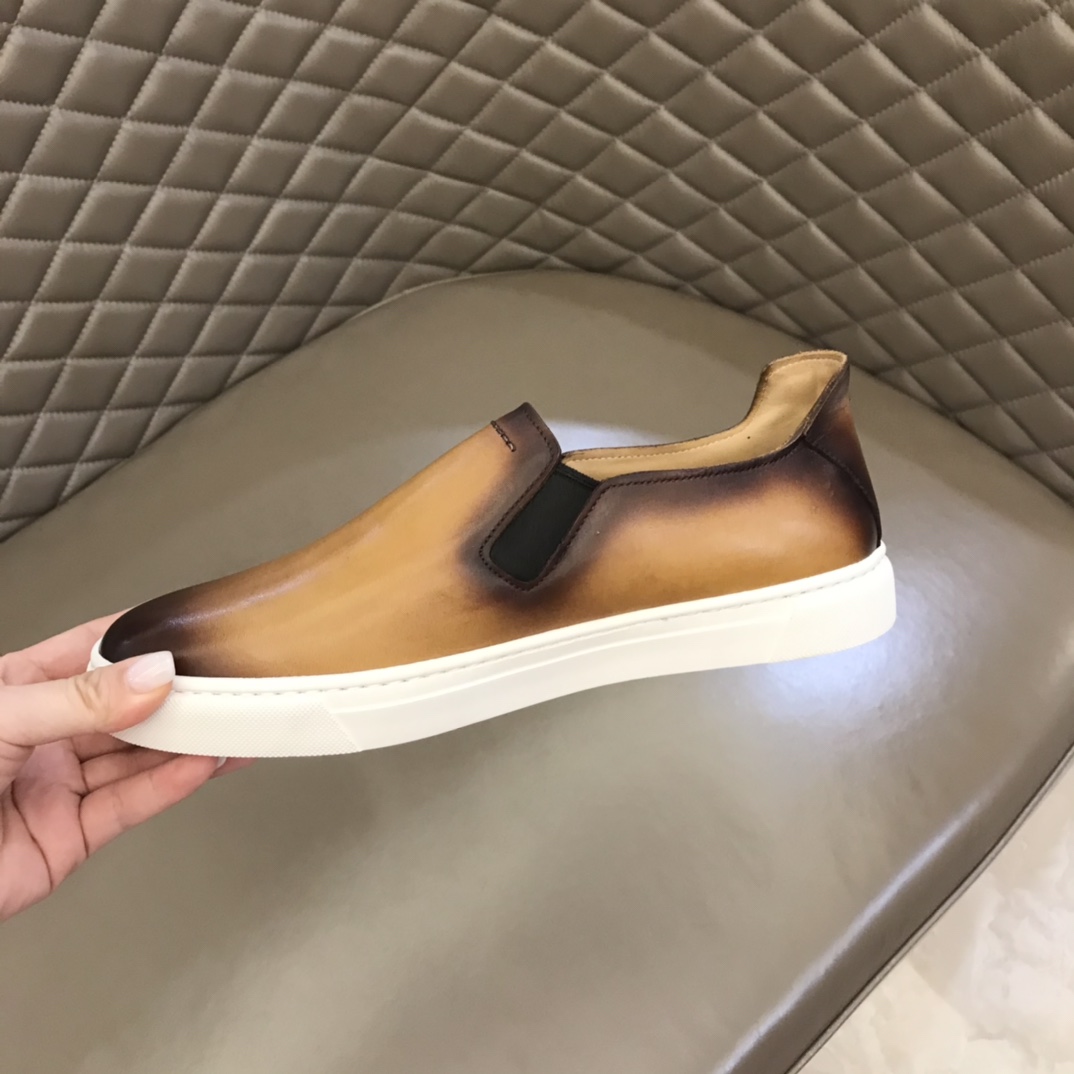 Berlui/布鲁缇布鲁   提手工擦色休闲皮鞋