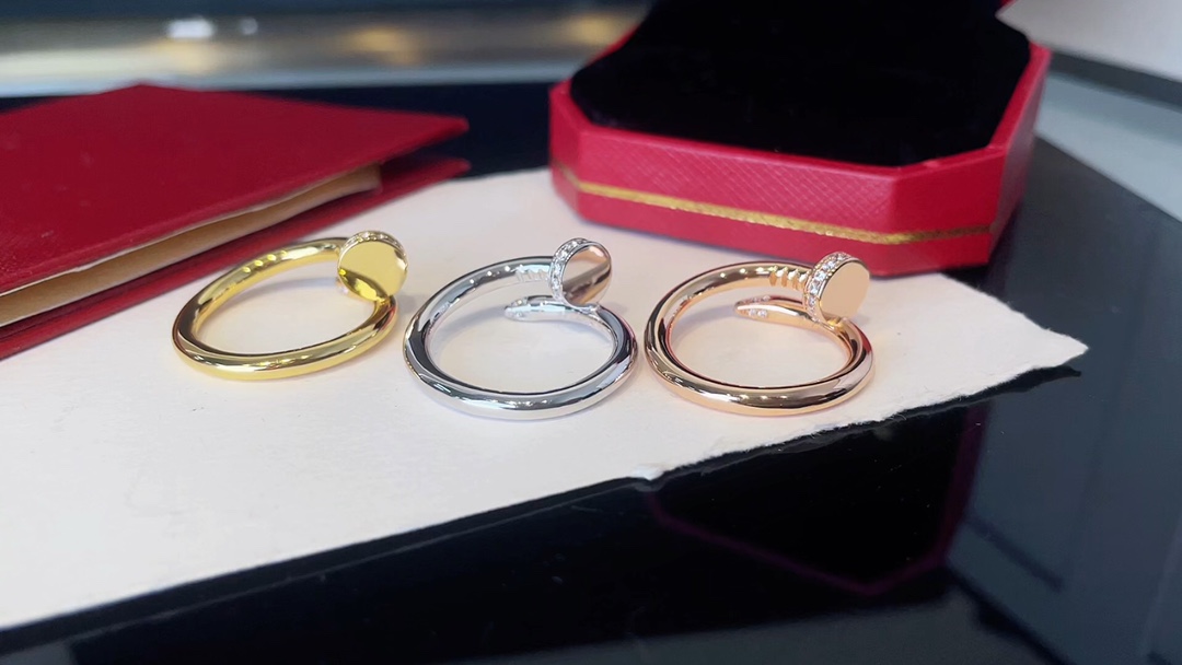 Cartier Cartier 款钉子戒指，头尾钻戒指 三色