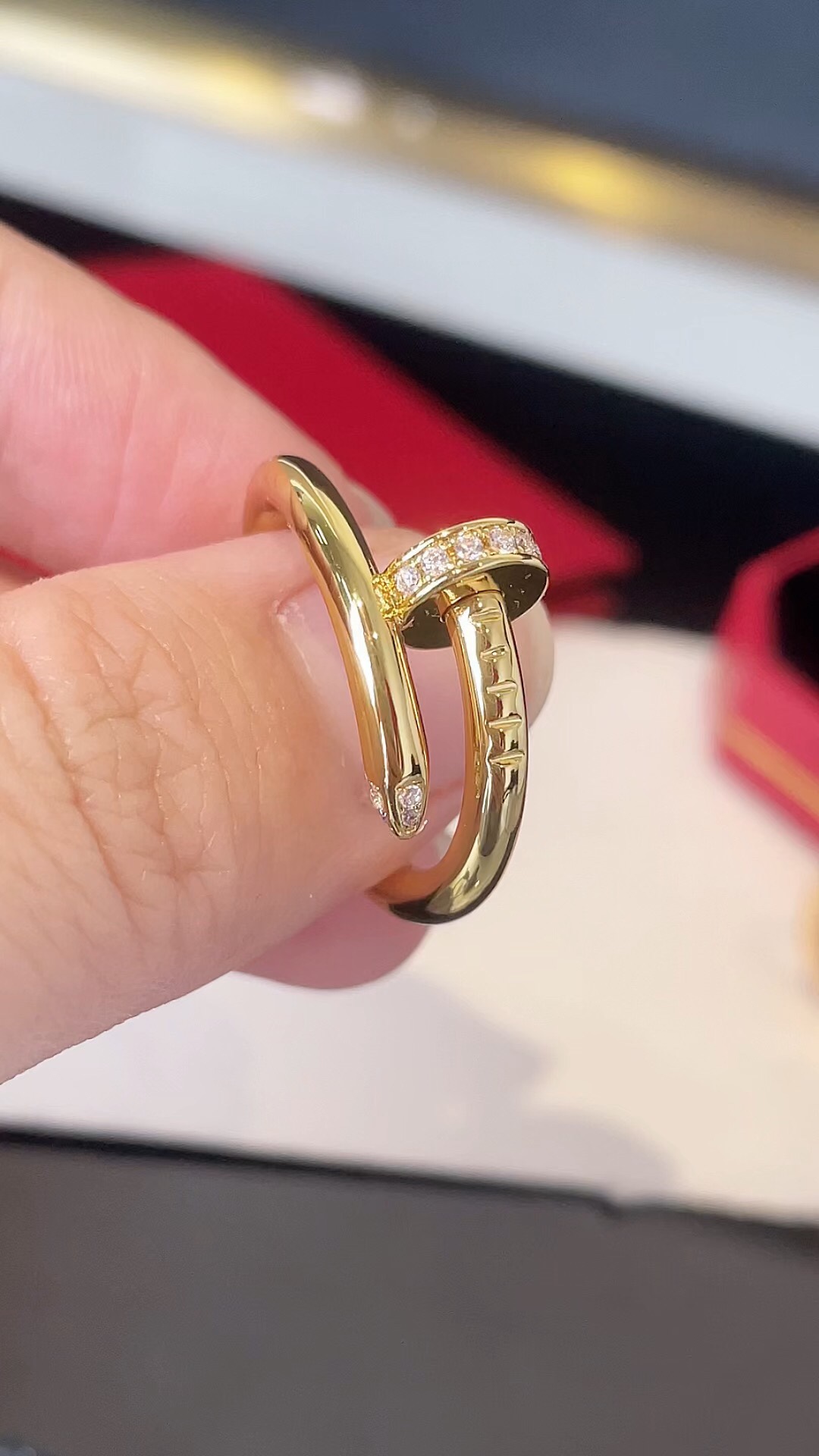 Cartier Cartier 款钉子戒指，头尾钻戒指 金色