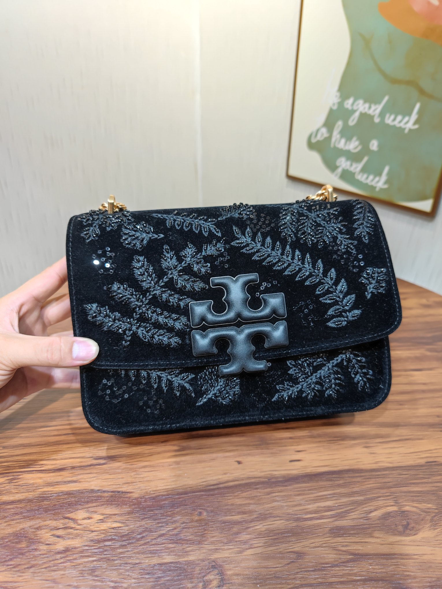 Tory Burch 编号219 TORY BURCH 汤丽柏琦 ELEANOR DIAMOND QUILT单肩斜跨包
