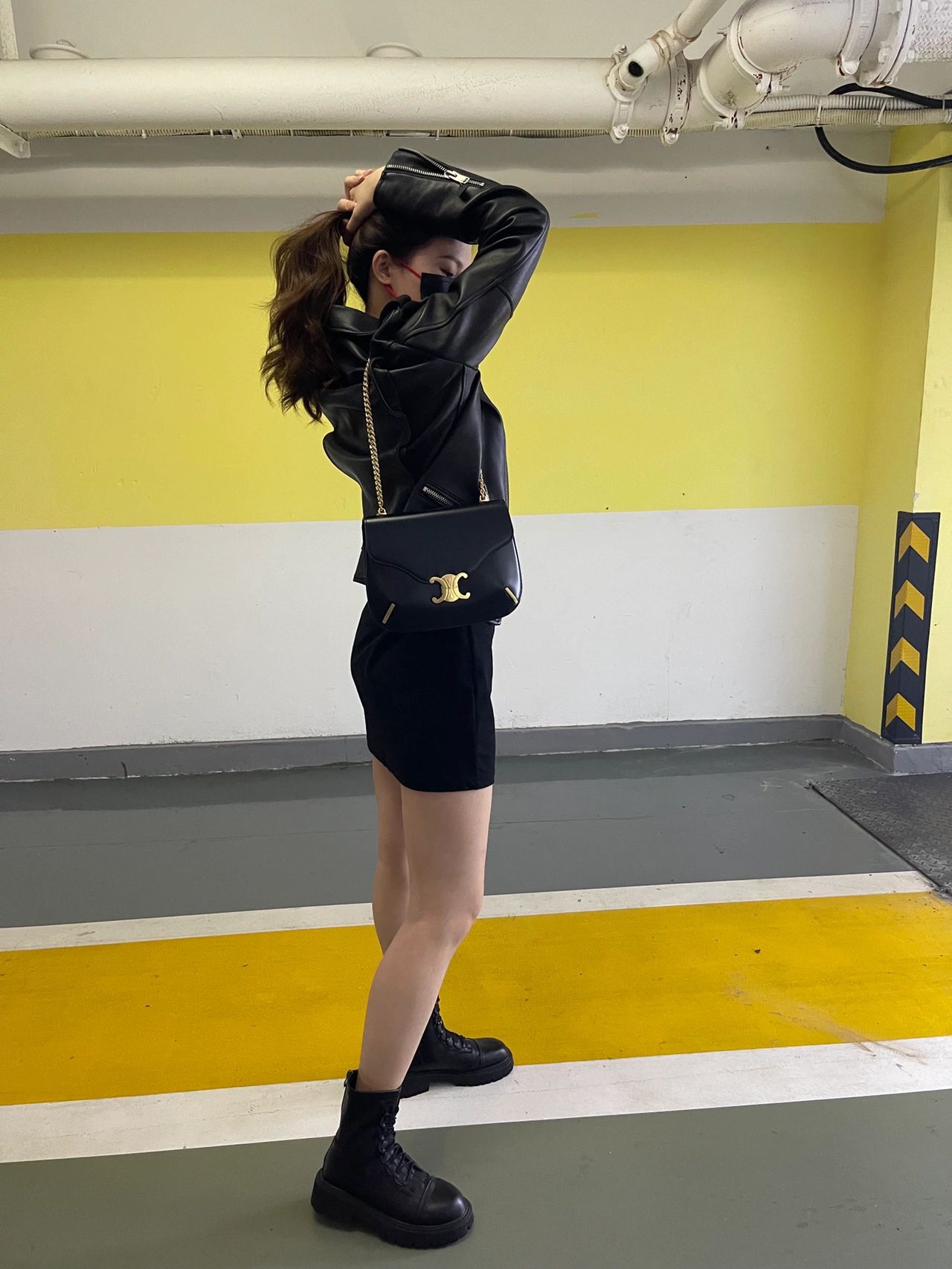 CELINE CHAIN BESACE TRIOMPHE 24.5CM BAG 199273黑色