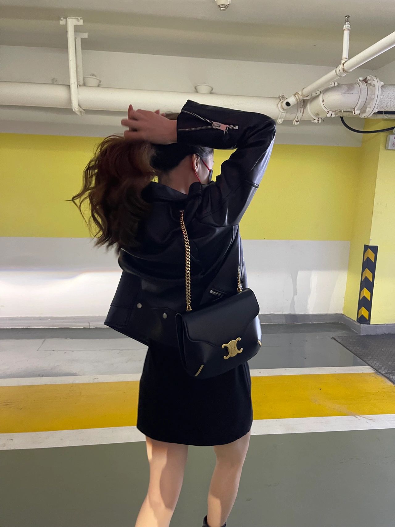 CELINE CHAIN BESACE TRIOMPHE 24.5CM BAG 199273黑色