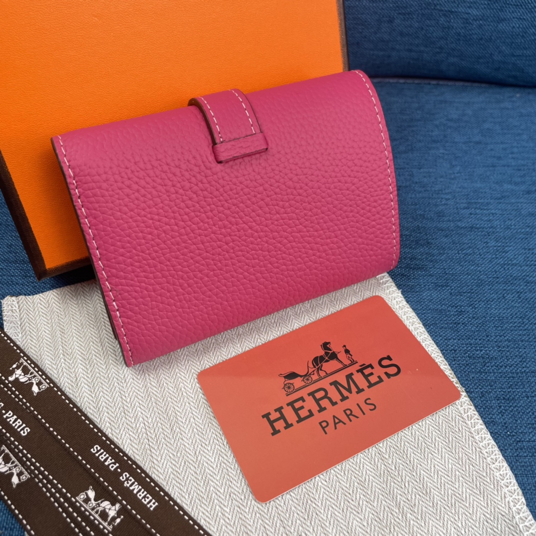 Hermes Togo Leather Compact Tri-Fold Wallet - Rose Lipstick 3 i1655882949 1396 1
