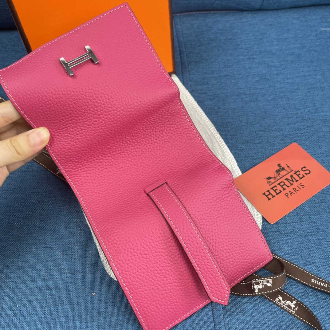 Hermes Togo Leather Compact Tri-Fold Wallet - Rose Lipstick 9 i1655882949 3180 7