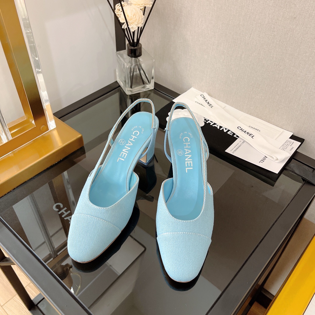 Chanel Shoes Sandals Replica 1:1
 Denim Genuine Leather Sheepskin Fashion