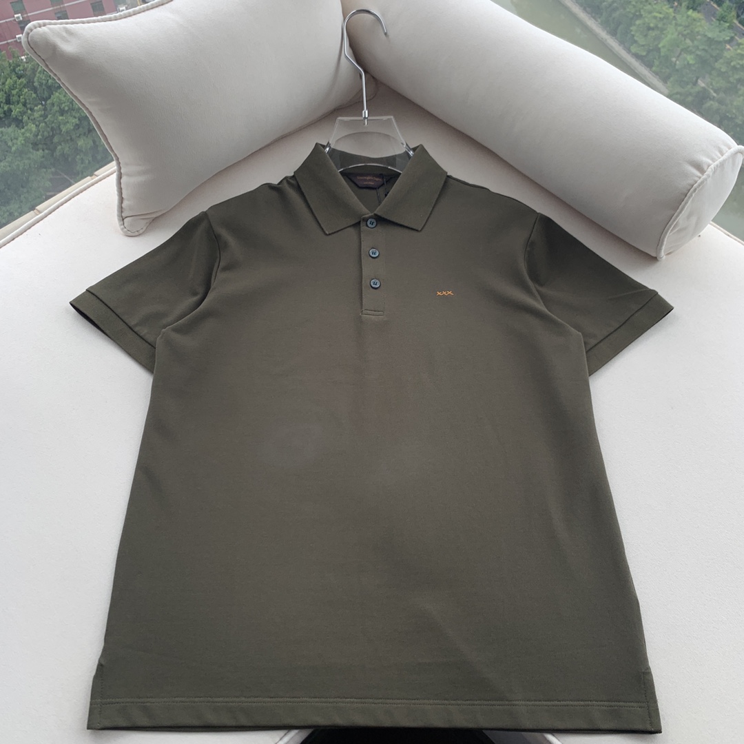 高端定制>专柜官网同步发售杰尼亚天然植物纖維提炼polo短袖