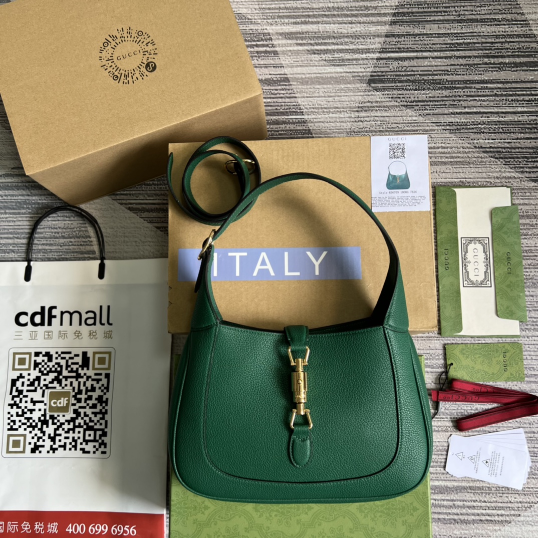 GUCCI GG Jackie цалкам скураная падпахавая сумка / сумка праз плячо