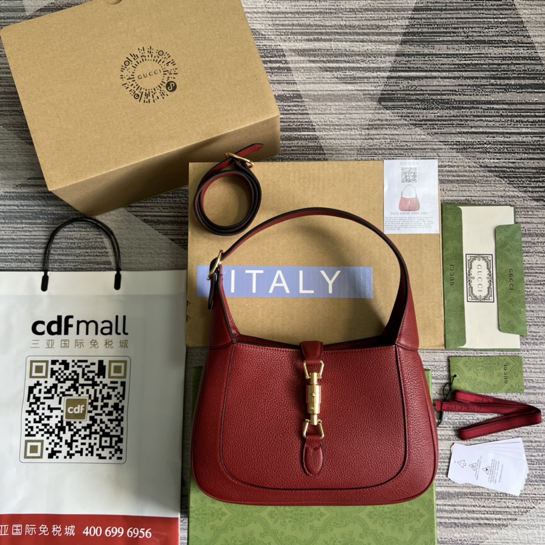 GUCCI GG Jackie цалкам скураная падпахавая сумка / сумка праз плячо