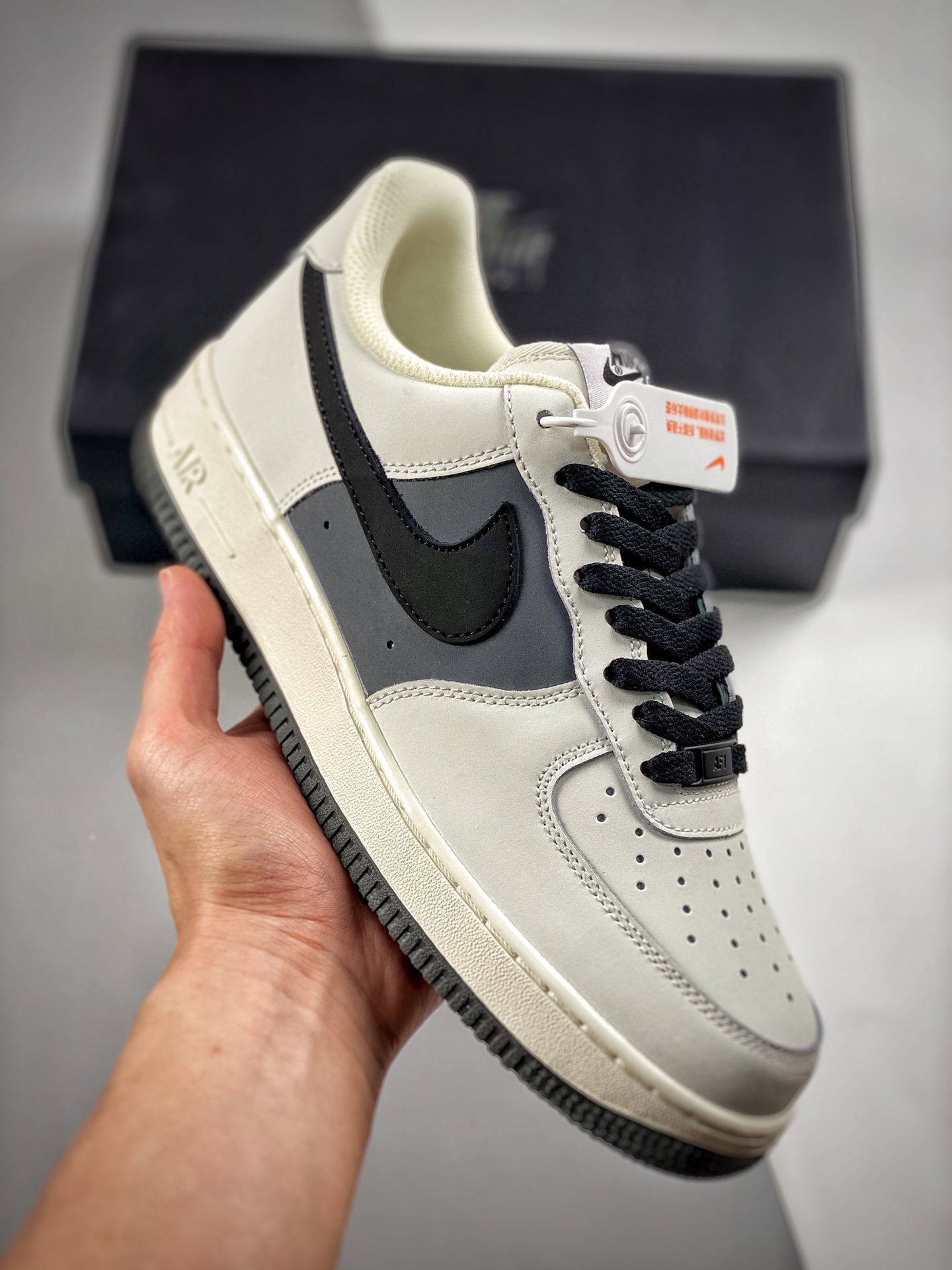 -3 Nike Air Force 1 Low '07 "米白碳灰拼接" 低帮空军一号休闲板鞋 定制皮料 原楦原纸板 纯正版型 清洁度完美 内置全掌气垫 货号：CL2026-113 Size：36 36.5 37.5 38 38.5 39…
