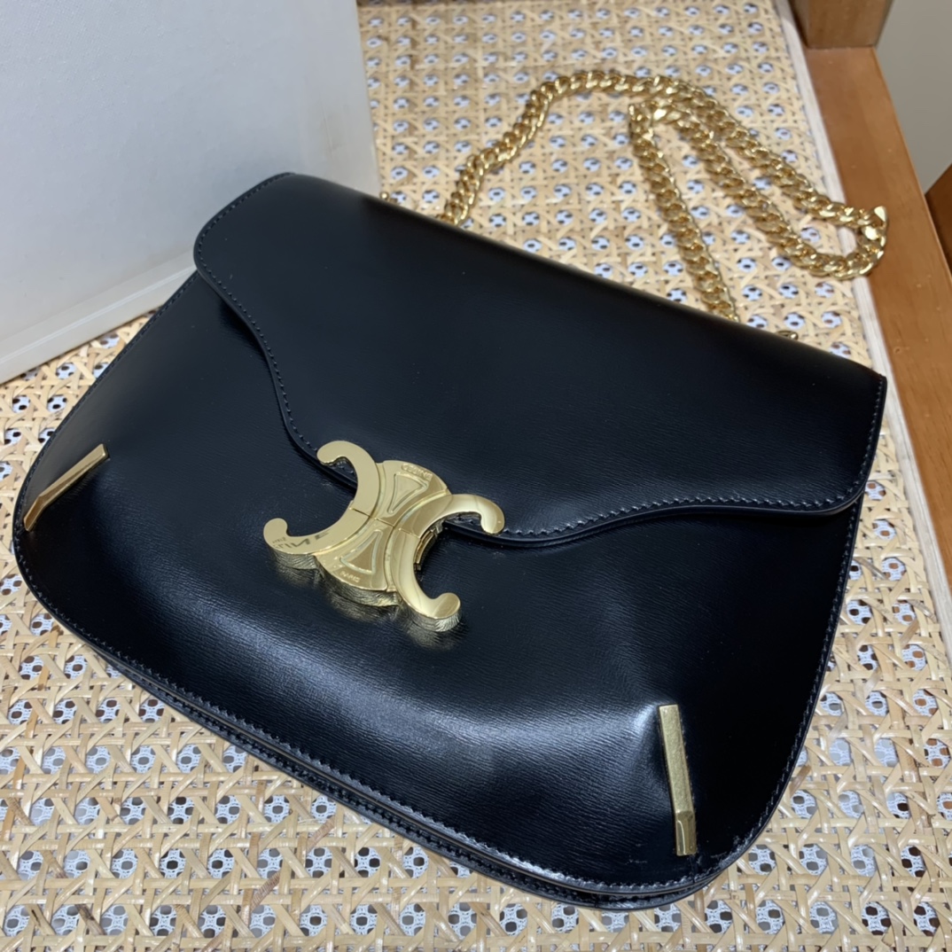 CELINE CHAIN BESACE TRIOMPHE 24.5CM BAG 199273黑色