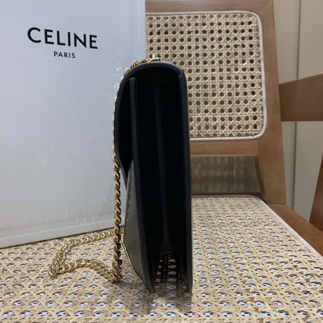 CELINE CHAIN BESACE TRIOMPHE 24.5CM BAG 199273黑色
