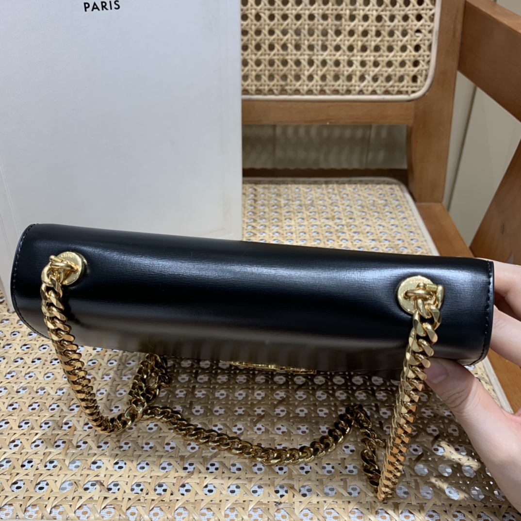 CELINE CHAIN BESACE TRIOMPHE 24.5CM BAG 199273黑色