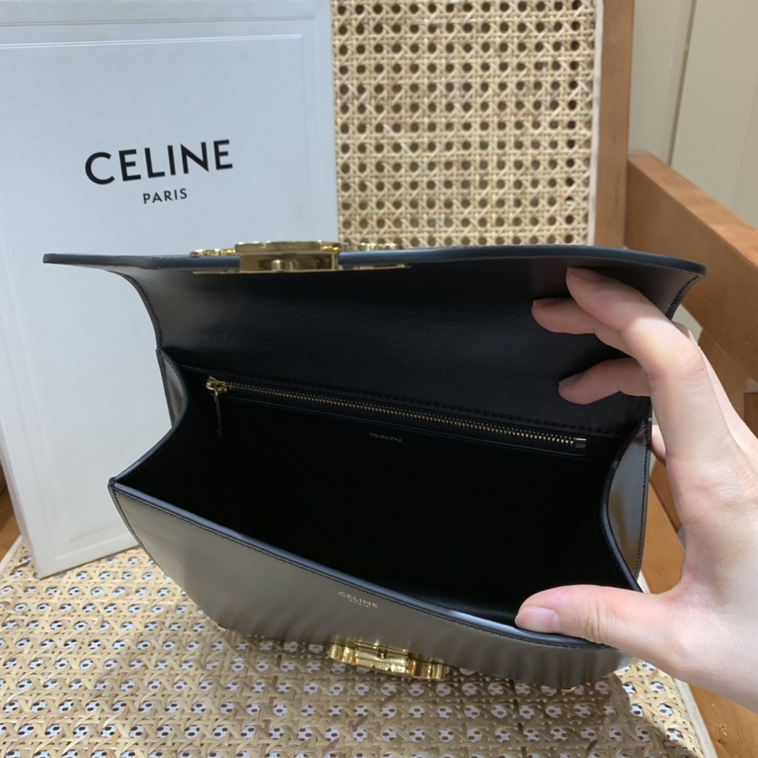 CELINE CHAIN BESACE TRIOMPHE 24.5CM BAG 199273黑色