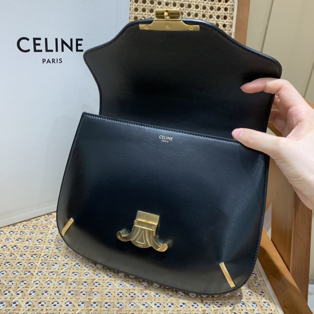 CELINE CHAIN BESACE TRIOMPHE 24.5CM BAG 199273黑色
