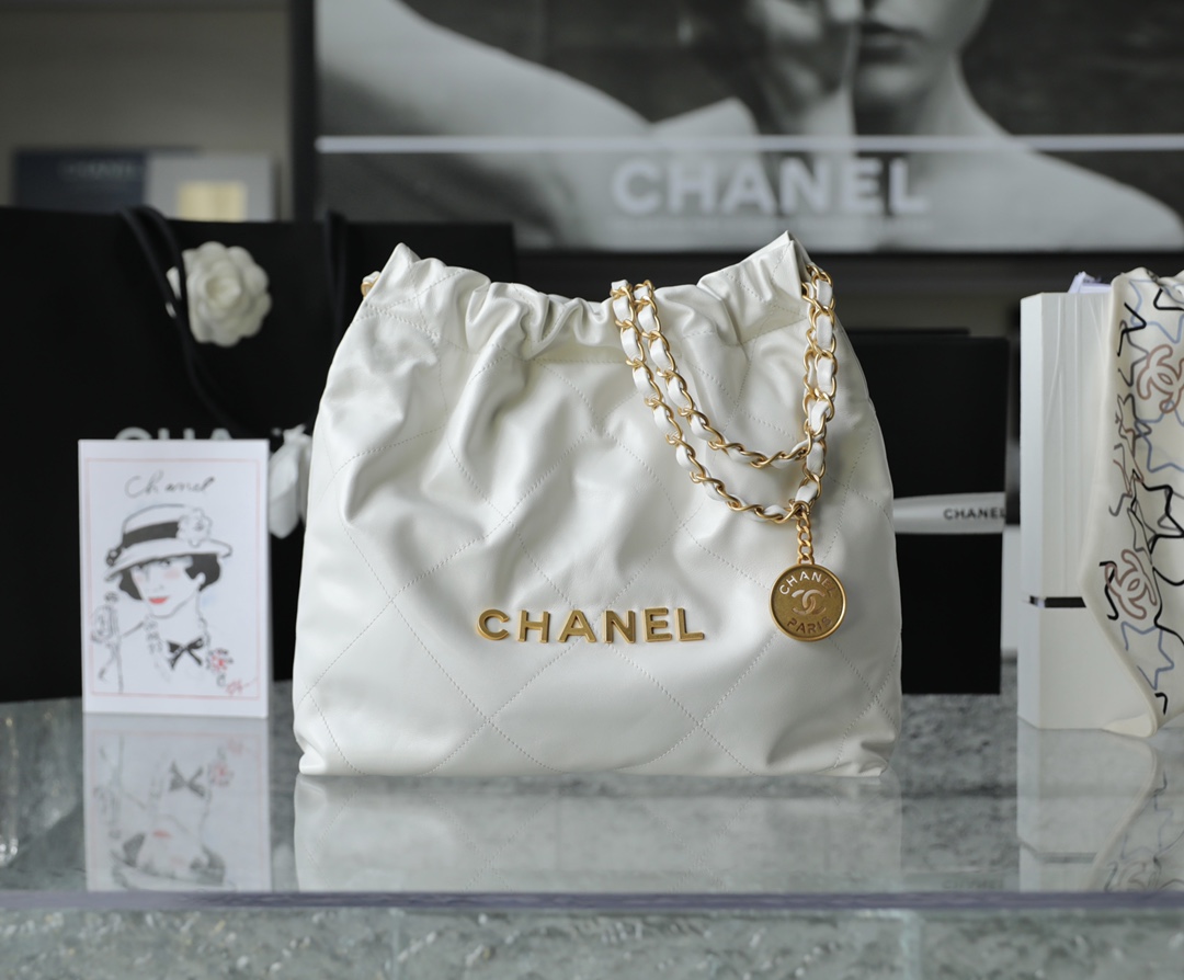 Chanel Handbags Crossbody & Shoulder Bags Tote Bags Replica Wholesale
 White Vintage Gold