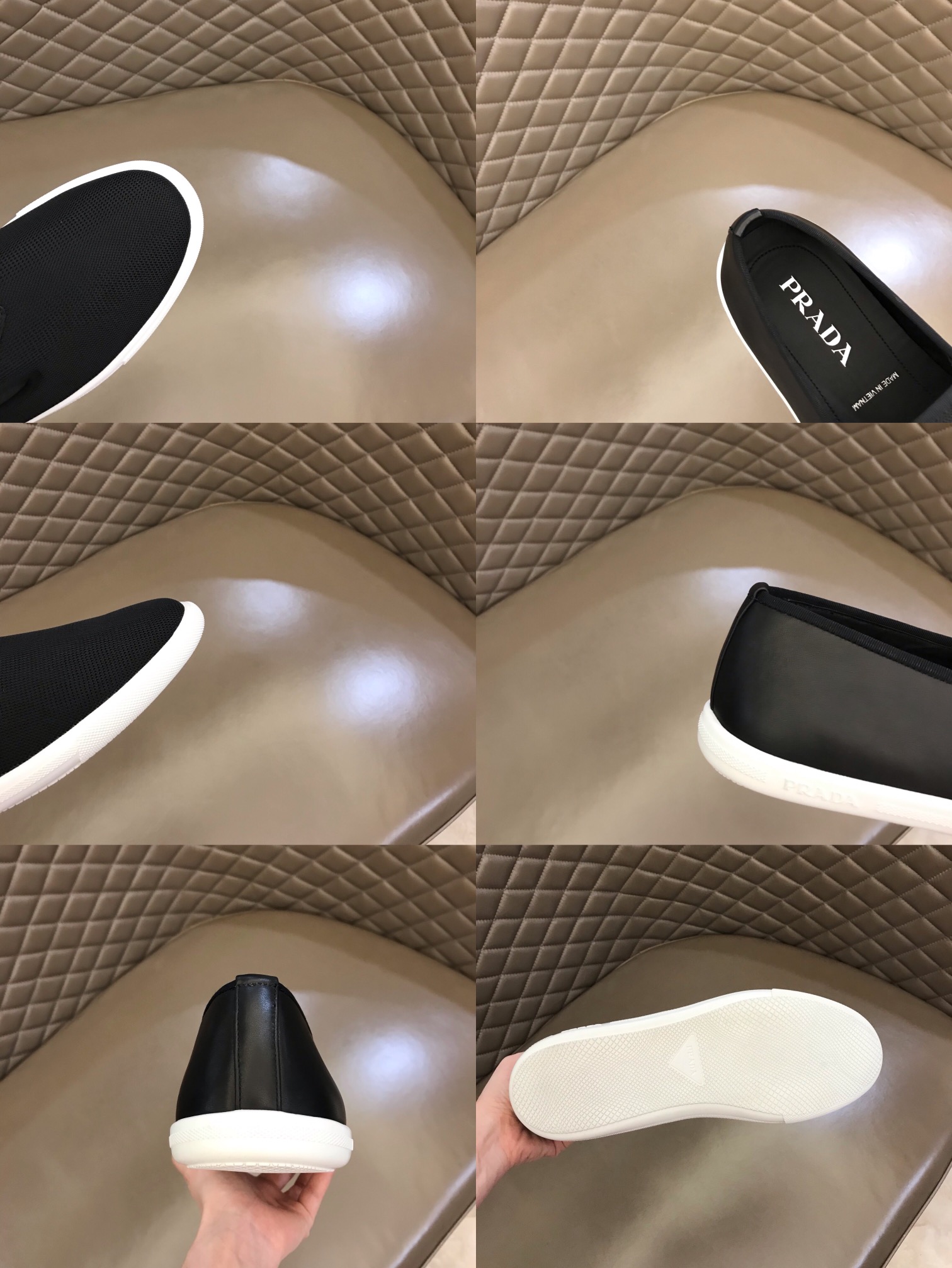 PRADA普拉达   原版一致牛皮内里，进口头层牛垫男士休闲鞋