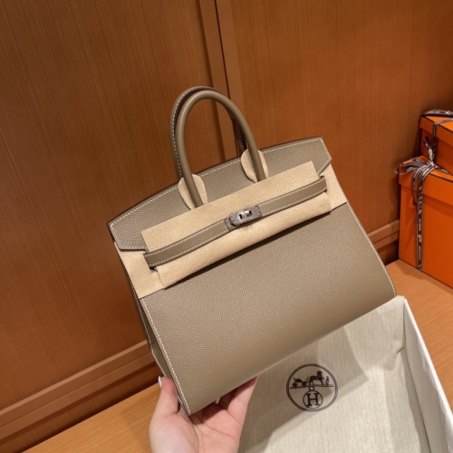 Hermès Birkin 25 Epsom Leather Sellier Bag, Étoupe with Silver Hardware 1 Hermès Birkin 25 Epsom Leather Sellier Bag, Étoupe with Silver Hardware