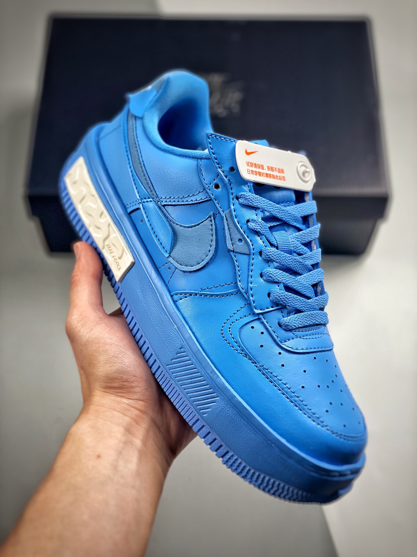 -3 Nike Air Force 1 Fontanka "Azul Gris" Serie Fontanka de la Fuerza Aérea, material nano en todo el cuerpo, se deshace…