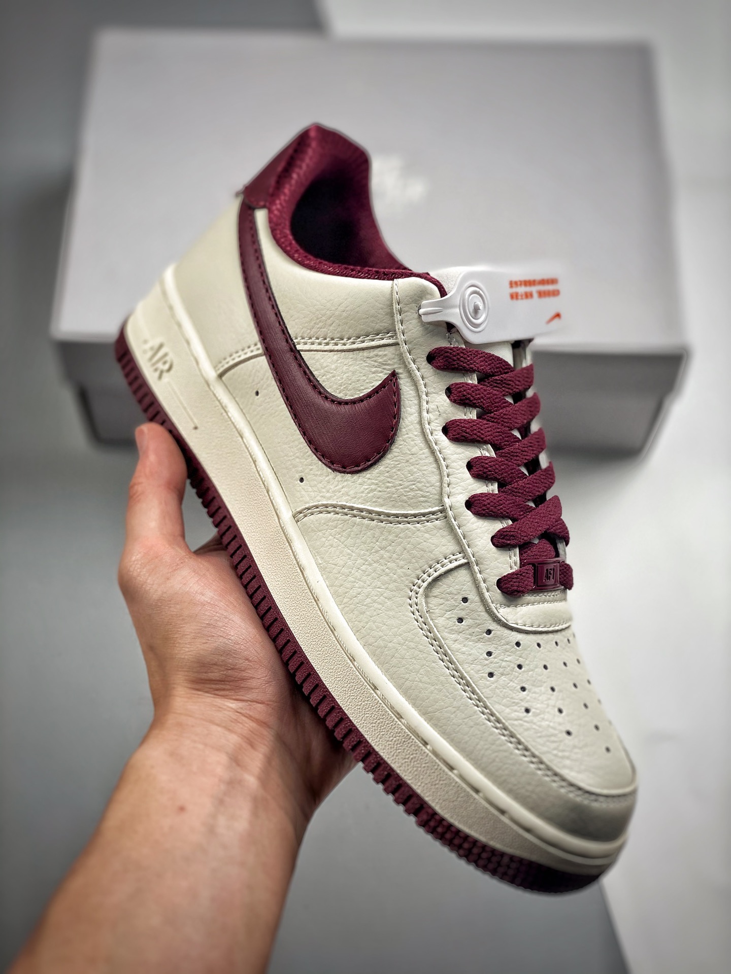-3 Nike Air Force 1 Low '07 "米酒红" 配色低帮空军一号休闲板鞋 定制皮料 原楦原纸板 纯正空军版型 高清洁度 内置全掌气垫 （附送马克笔 可自行涂鸦） 货号：GH5622-063 Size：36 36.5 3…