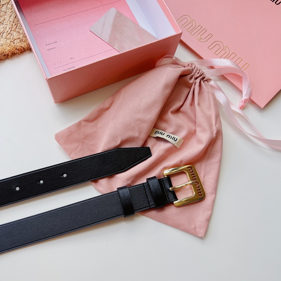 “Mouse Miu Belt Miss Womens Betts: Modern & Elegant Calf Skin Design” - 图片 7