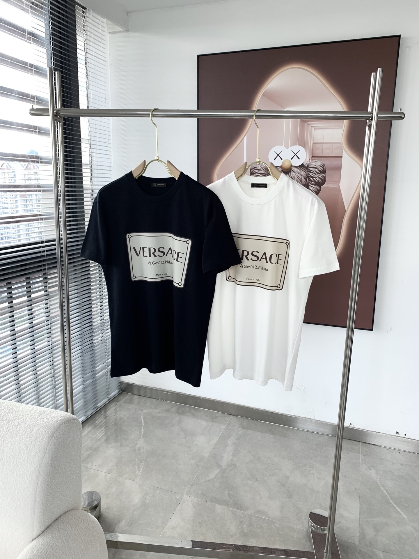 Versace 2024 primavera/verano unisex para hombre y mujer 👫 pareja última orden de comercio camiseta de manga corta, ¡¡…