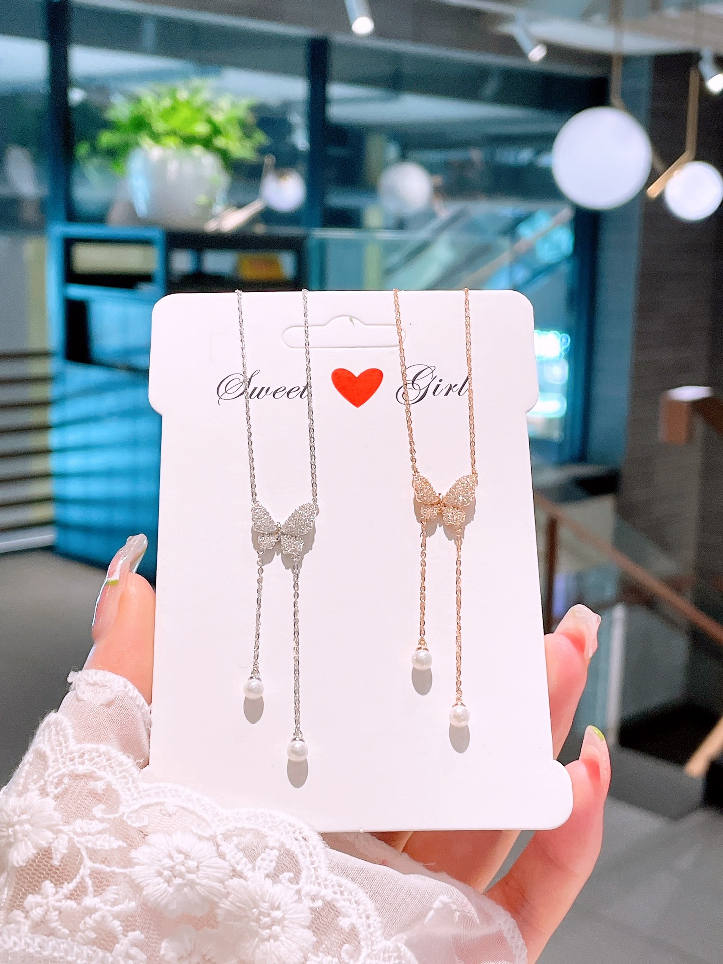 Low Allergy Silver Necklace Premium New Year Gold