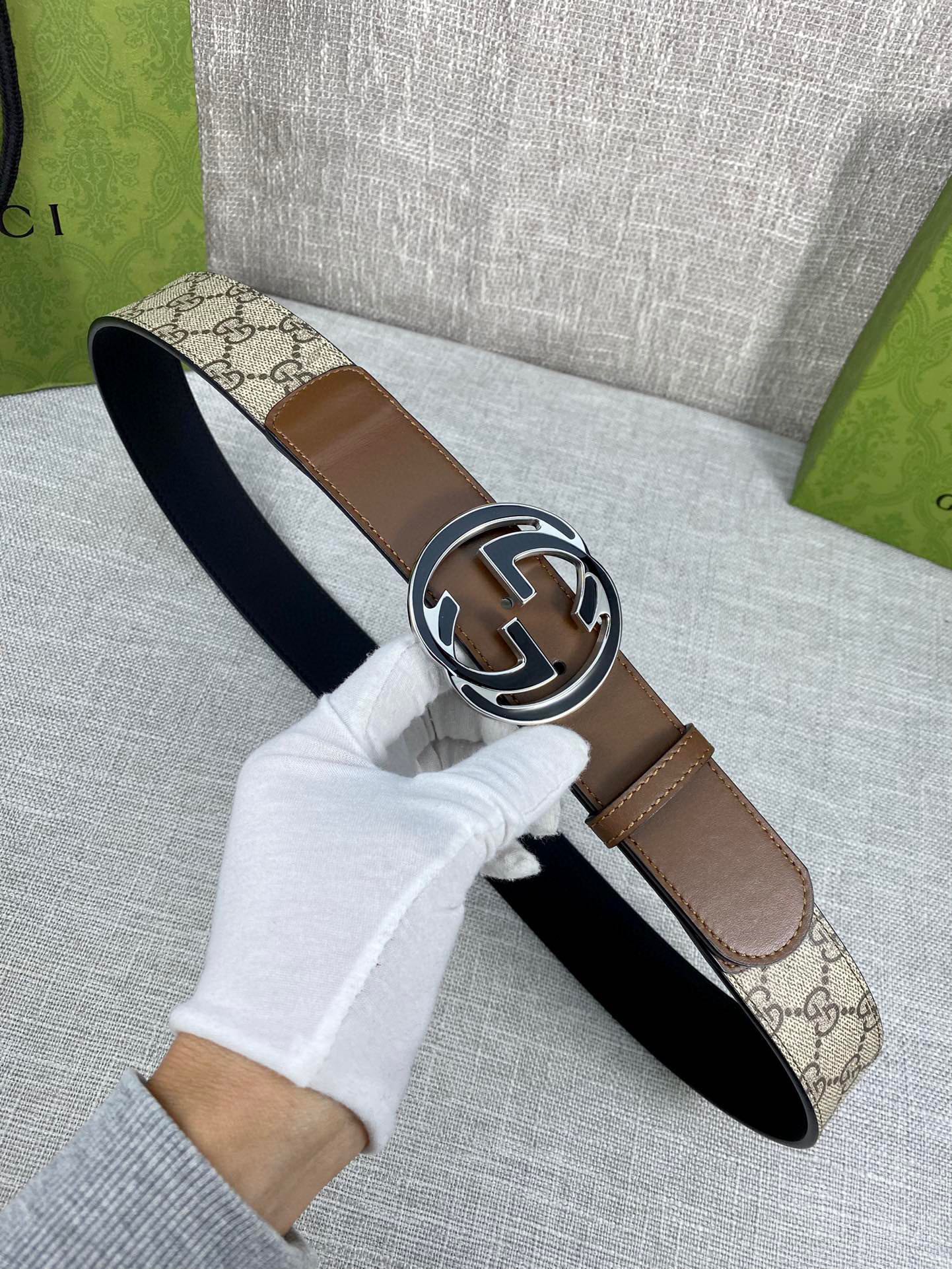 宽度4.0cmgucci这款腰带在2