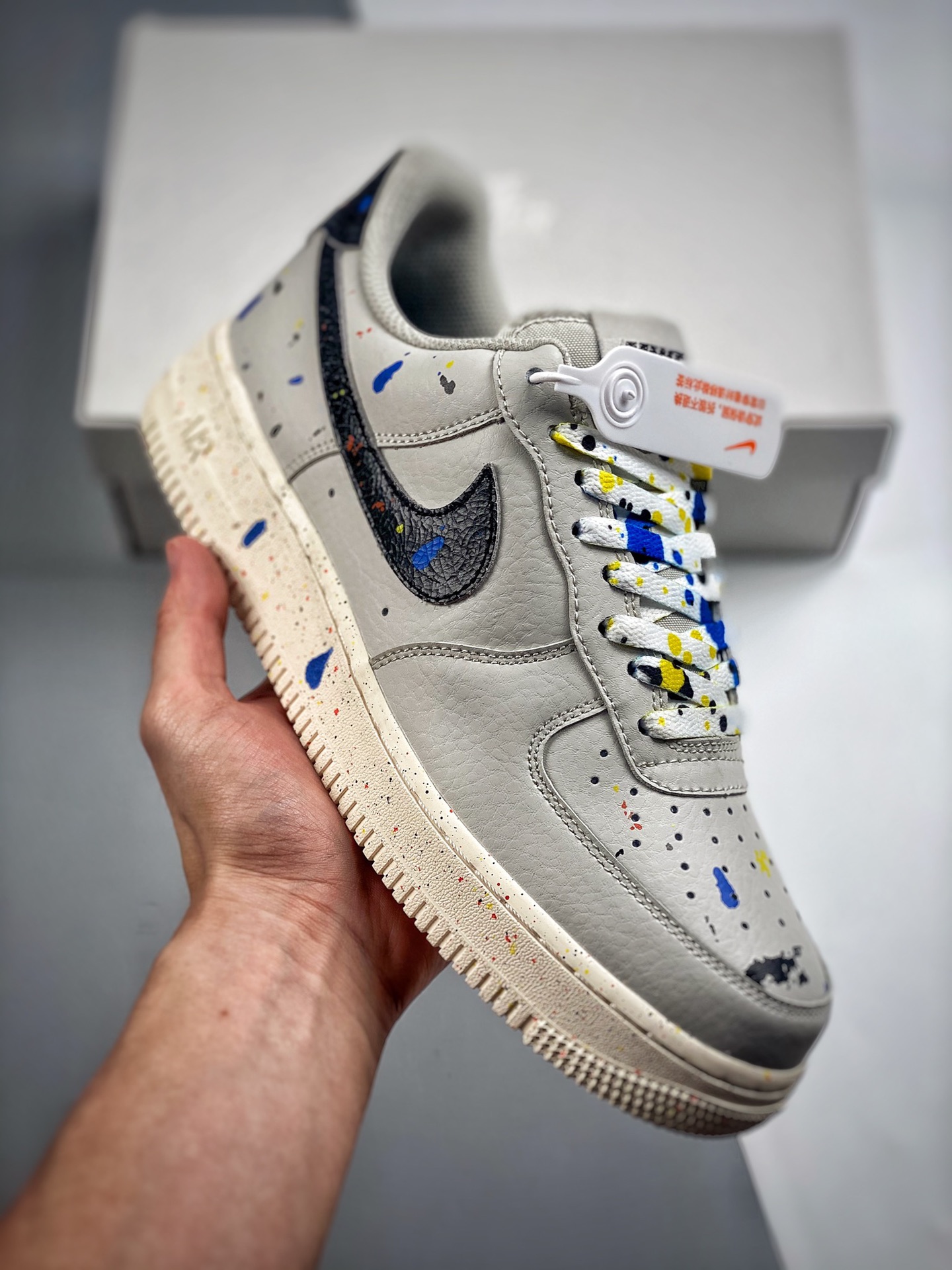 -3 Nike Air Force 1 Low '07 "白灰涂鸦" 配色低帮空军一号休闲板鞋 定制皮料 原楦原纸板 纯正空军版型 高清洁度 内置全掌气垫 货号：GH5622-063 Size：36 36.5 37.5 38 38.5 3…
