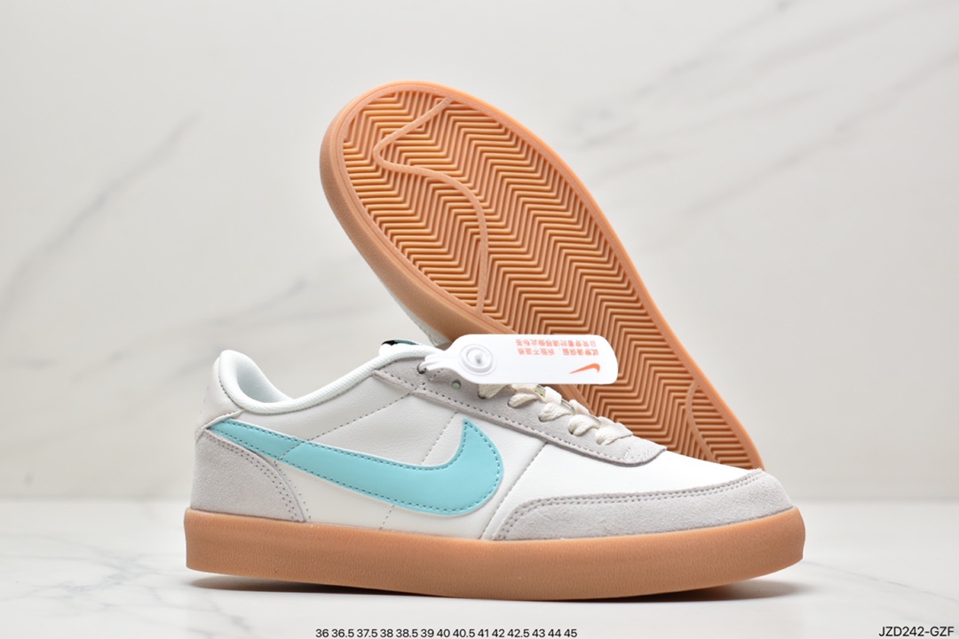 140 耐克板鞋 生胶米白绿色 复古板鞋J.Crew x Nike 联名 Killshot II Leather 采用米白色皮革432997-111