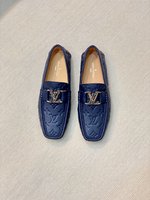 Louis Vuitton Shoes Moccasin Calfskin Cowhide