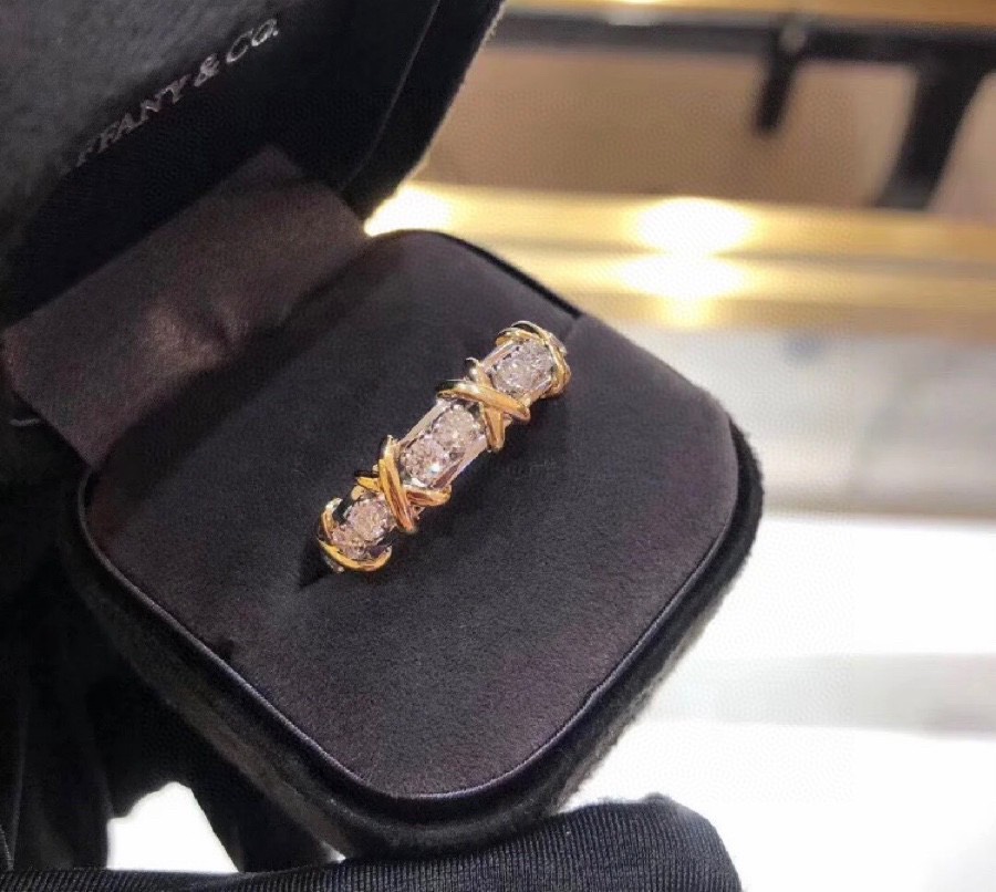 NO:102818,Tiffany cross diamond ring material s925 silver US number 6-7-8-9, Tiffany ring, tiffany,ring19860909蒂芙尼交叉满钻戒指 材质s925银 美号码数6-7-8-9,蒂芙尼戒指,tiffany,ring,Jewelry