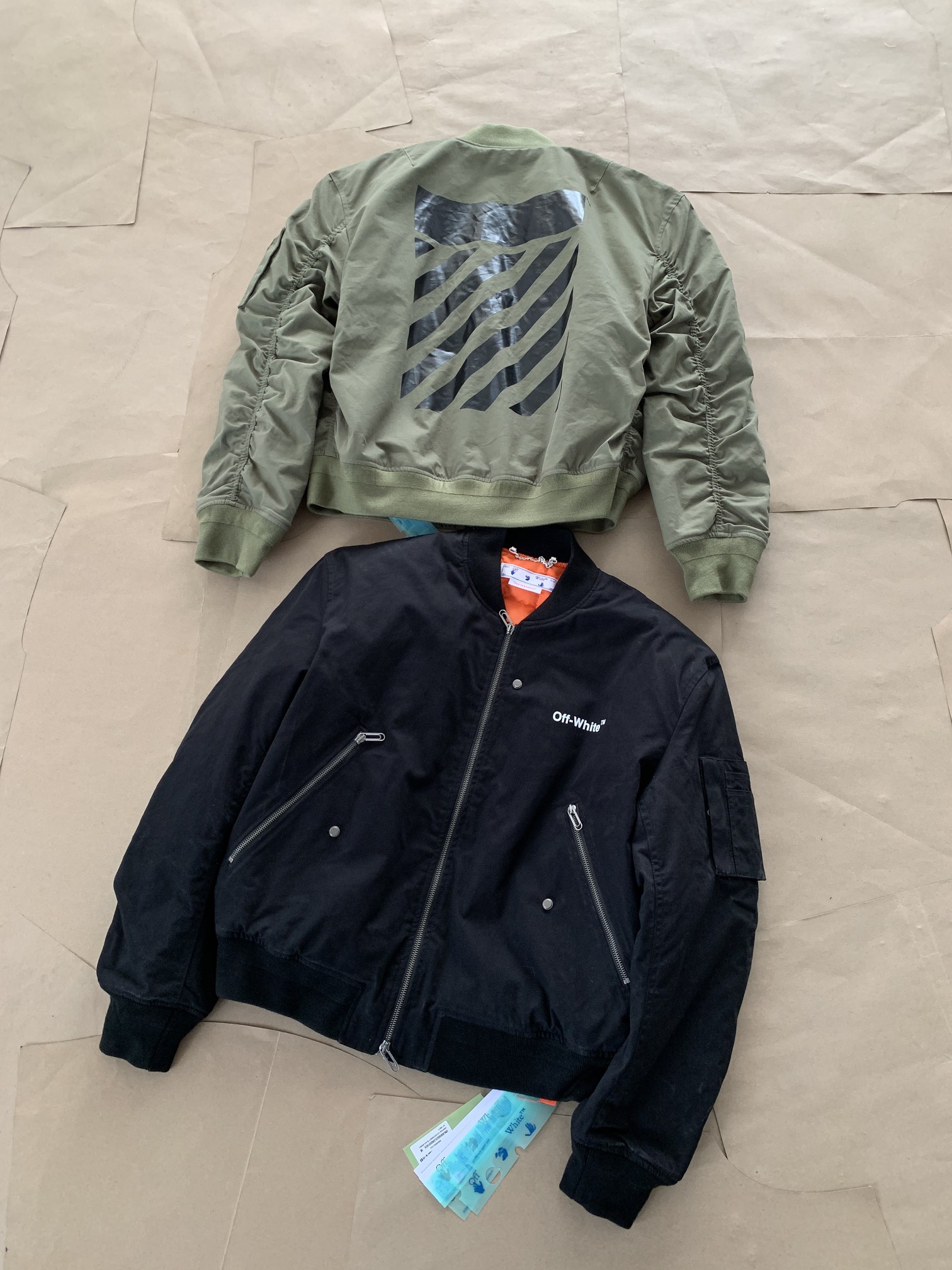 off white OW2022fw秋冬新款充棉飞行夹克外套