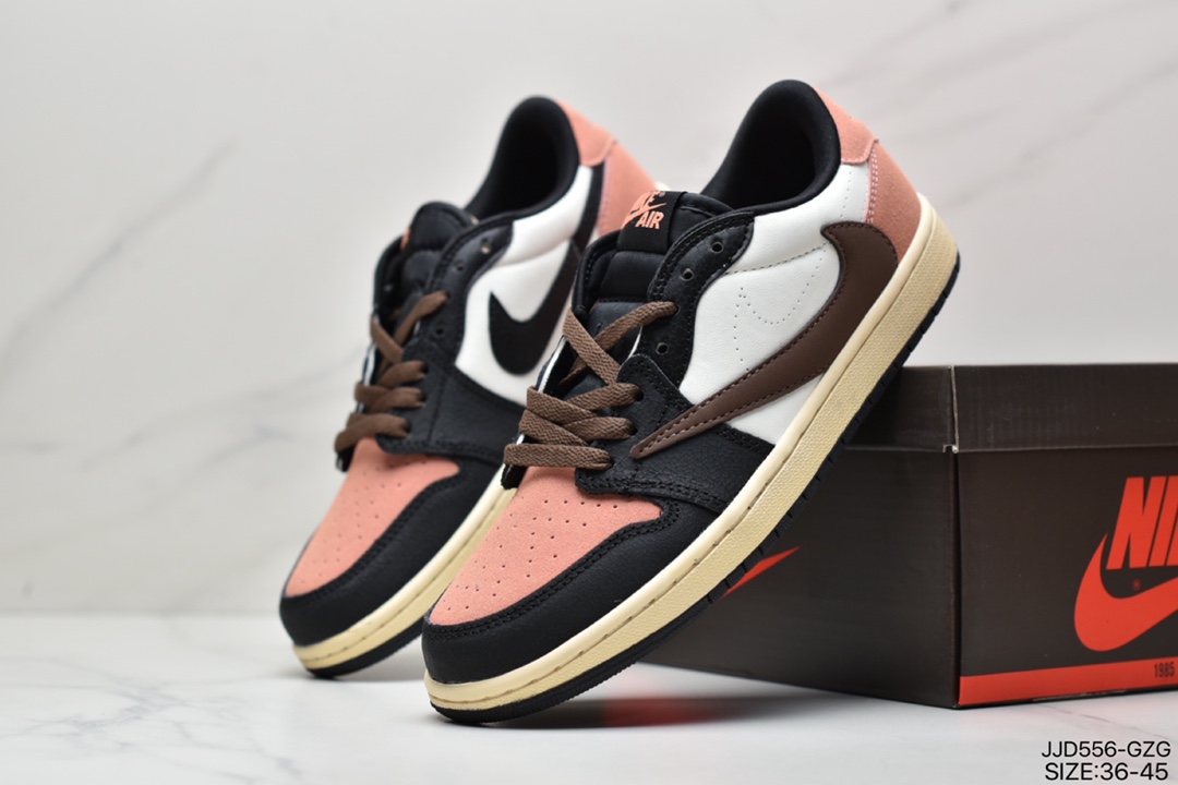 130 携手当红嘻哈歌手特拉维斯·斯科特Travis Scott x Nike Air Jordan 1 Low OG SP”White/Blue”AJ1乔丹一代