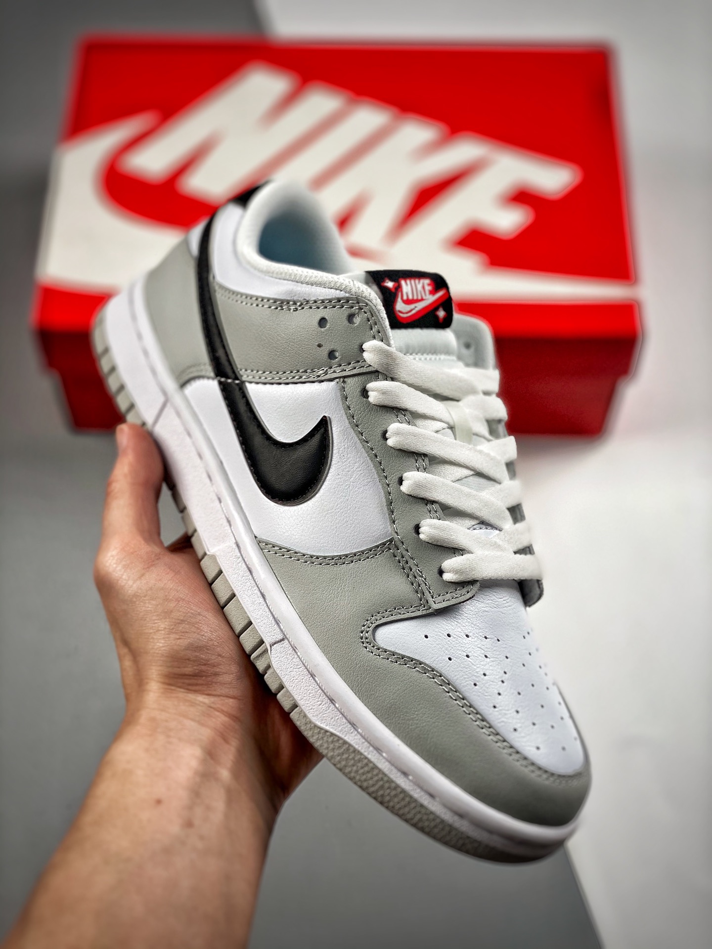 -5 Nk Dunk SB Low gris blanco negro, producción original de fábrica grande, fotos reales de lanzamiento, materiales de …