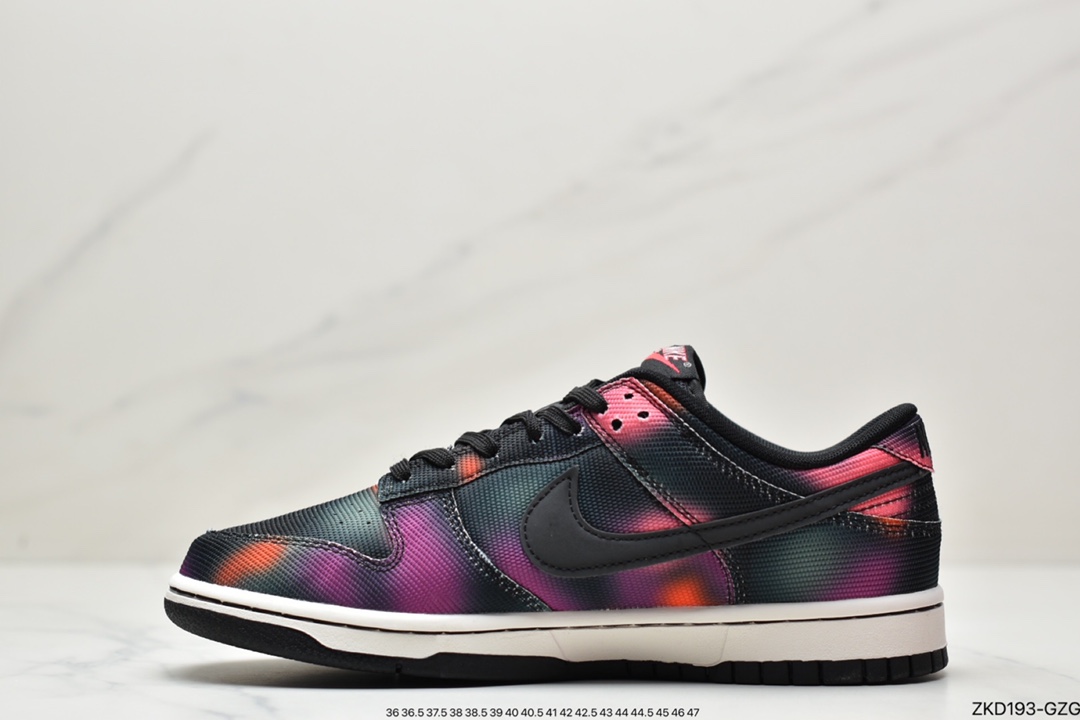 Nike Dunk Low ”Graffiti” Street Graffiti Black Purple Tie-Dye SB Low-Top Sports Casual Sneakers DM0108-002