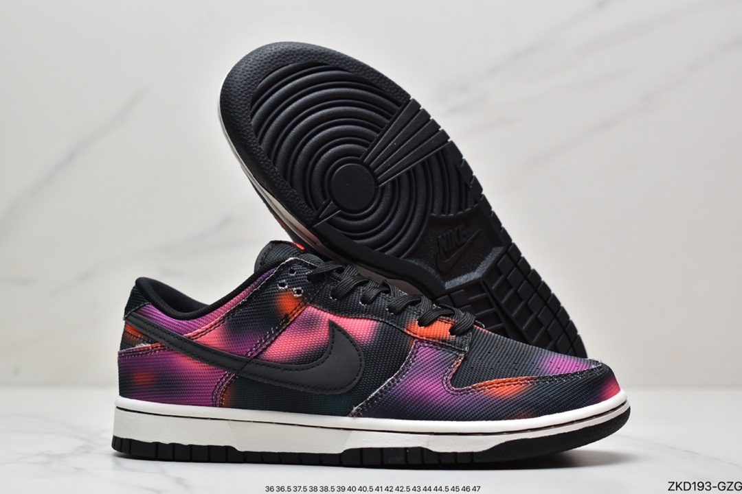 Nike Dunk Low ”Graffiti” Street Graffiti Black Purple Tie-Dye SB Low-Top Sports Casual Sneakers DM0108-002