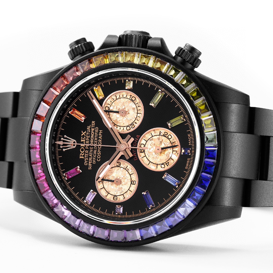ipk碳黑钢皇劳力士 ROLEX 改装迪通拿7750多功能机械机芯腕表