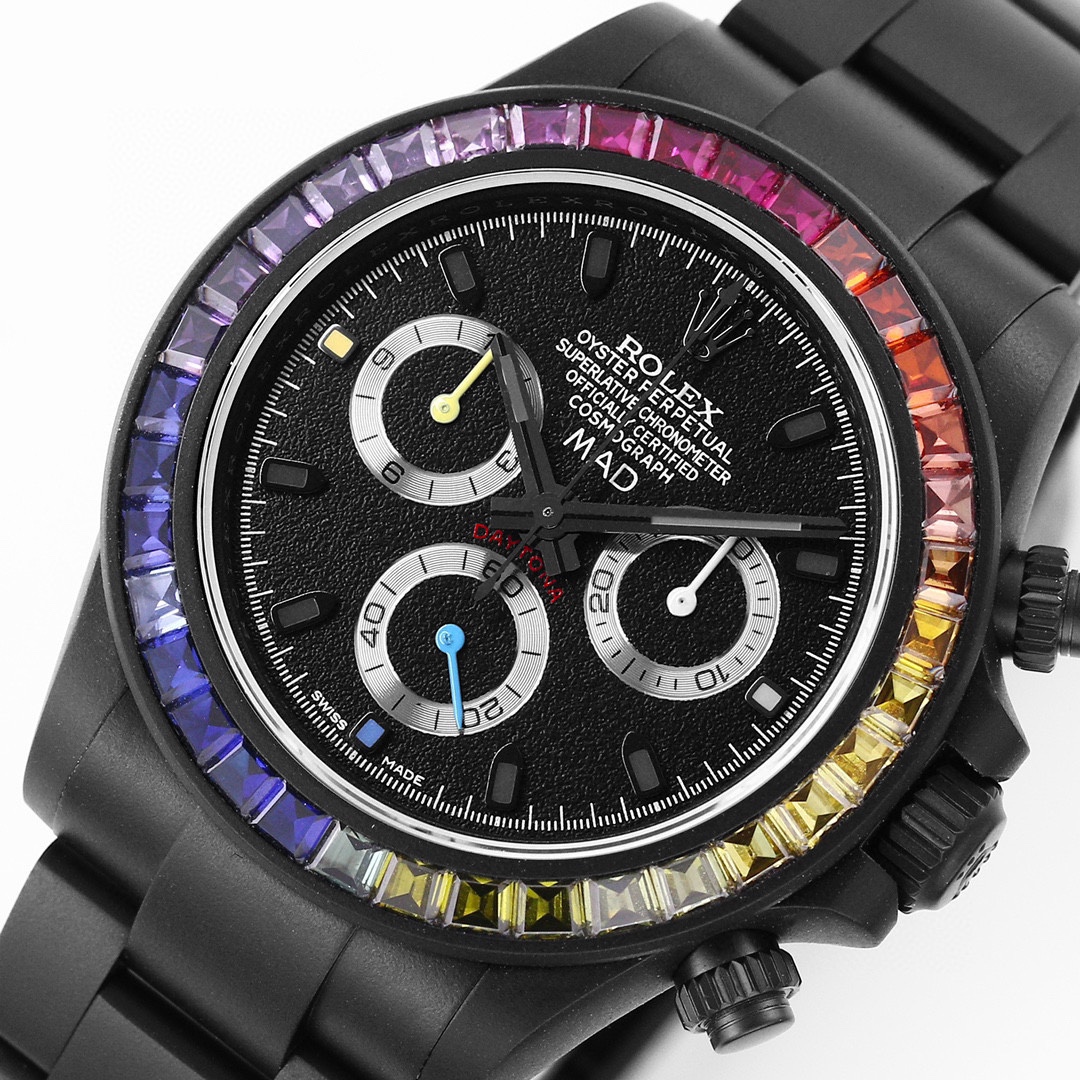 ipk碳黑钢皇劳力士 ROLEX 改装迪通拿7750多功能机械机芯腕表