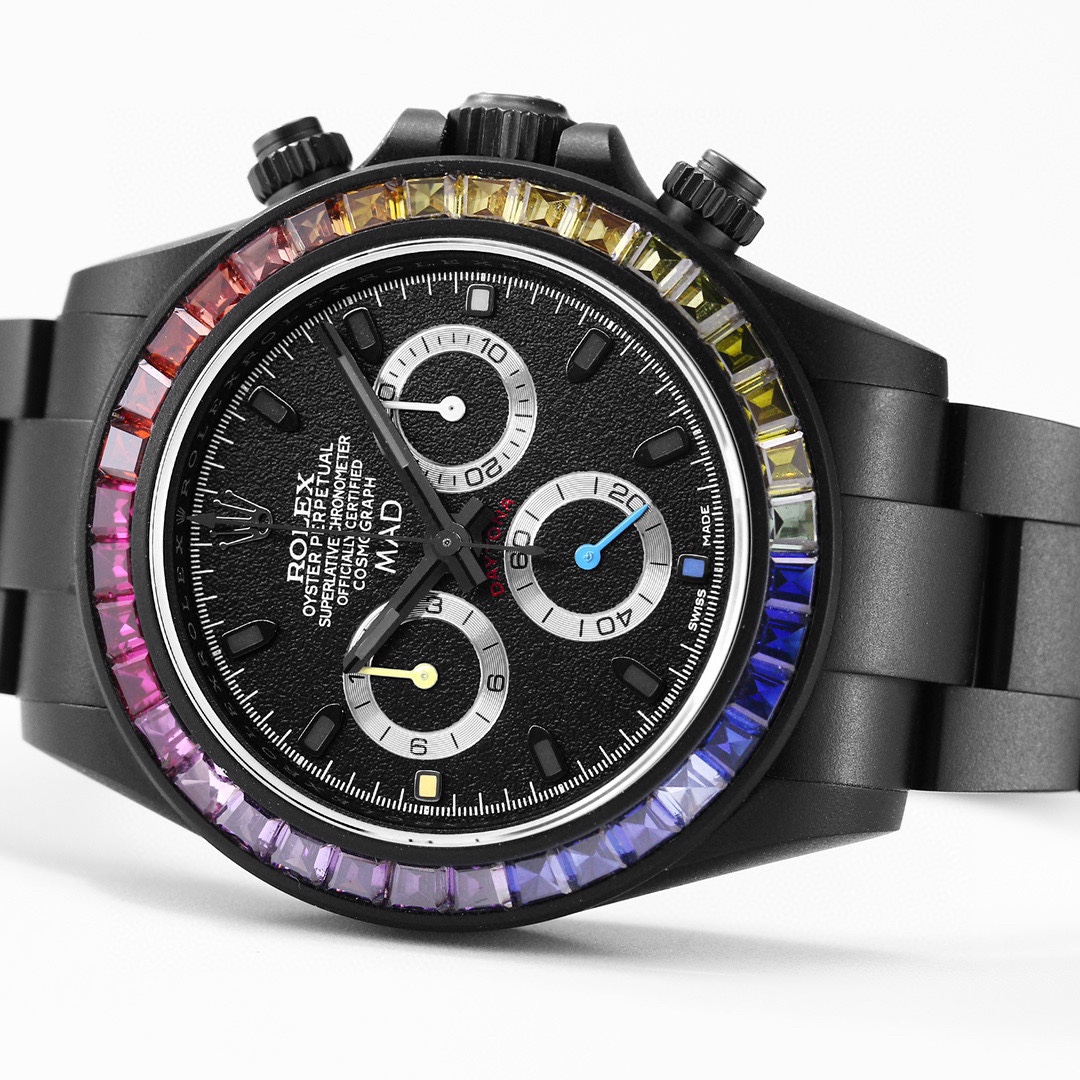 ipk碳黑钢皇劳力士 ROLEX 改装迪通拿7750多功能机械机芯腕表